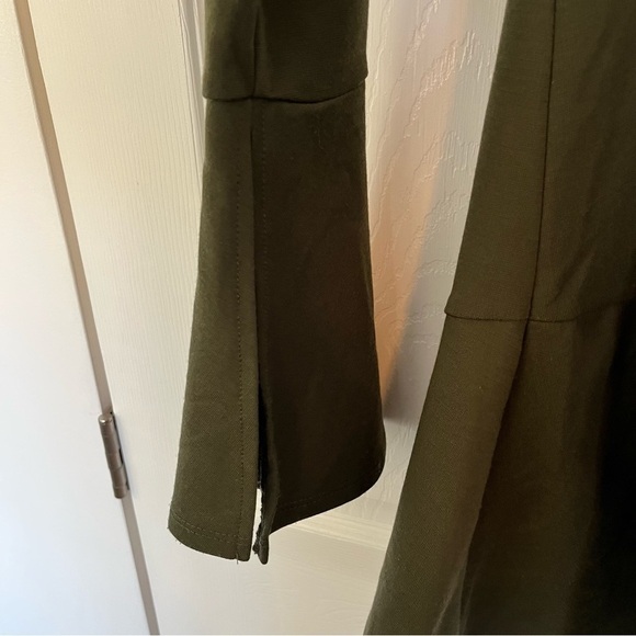 Zara Trafaluc Green Belle Long Sleeve Flowy Dress Size S - Picture 5 of 8